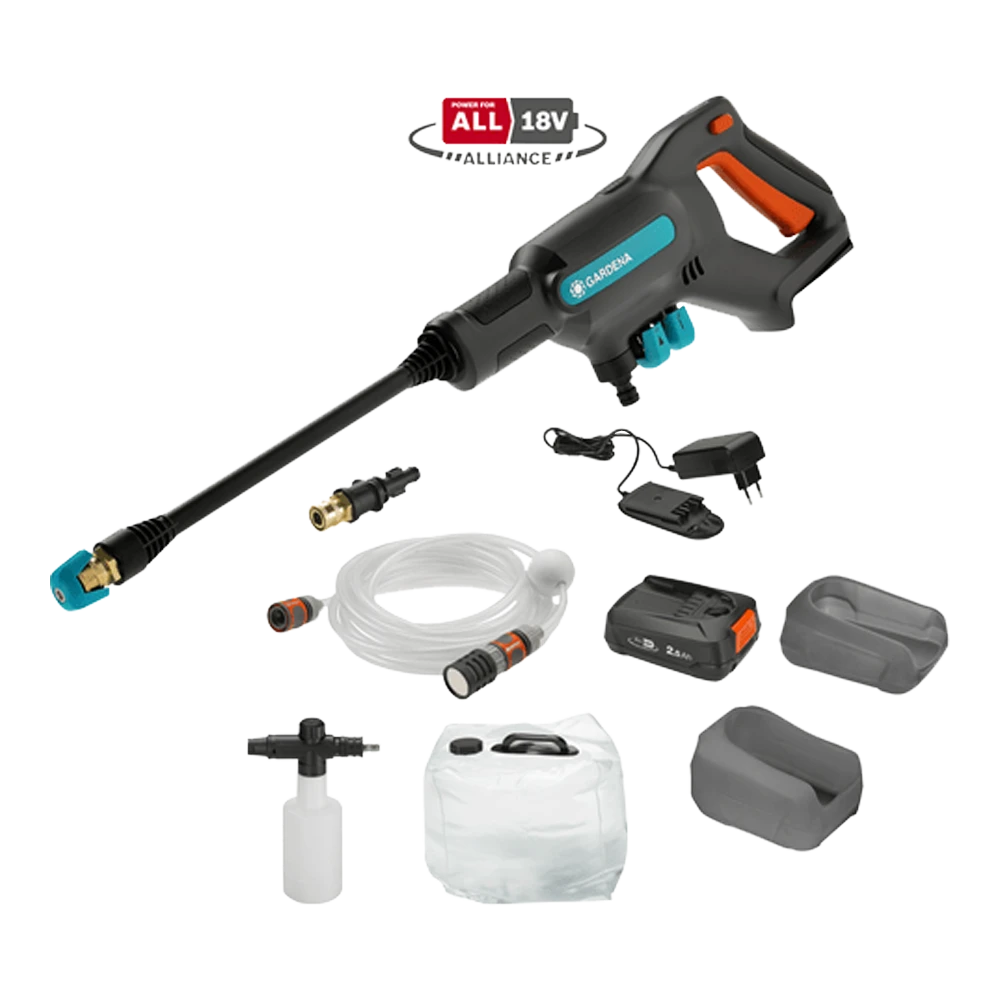 Accu Medium Drukreiniger AquaClean 24/18 V P4A Premium Set - Gardena 1 Accu Medium Drukreiniger AquaClean 24/18 V P4A Premium Set - Gardena