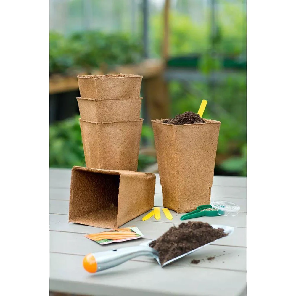 Biopot H18 X 10 X 10cm - 5 Stuks - Nature 2 Biopot H18 X 10 X 10cm - 5 Stuks - Nature - Afbeelding 2