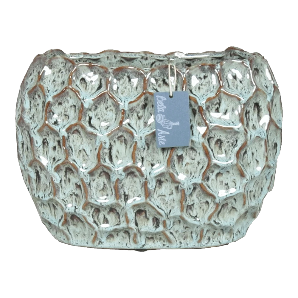 Bloempot Brussel Ovaal - L26 X B16,5 X H20cm - Groen