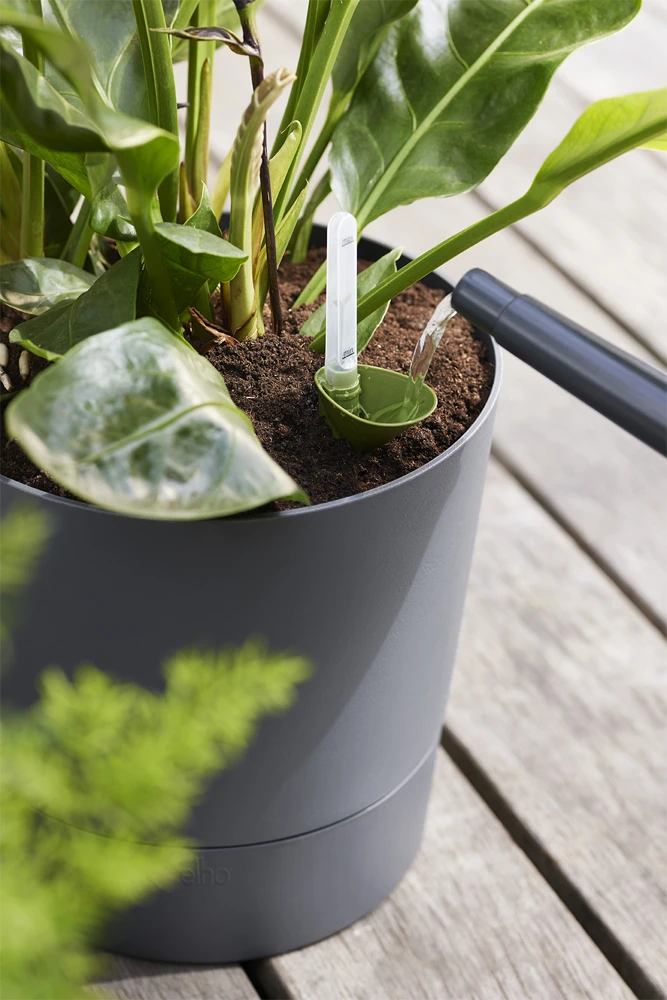 Bloempot Elho Greensense Aqua Care Rond - D43 X H34cm - Houtskoolgrijs - Afbeelding 6