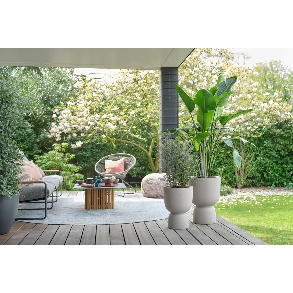 Bloempot Elho Pure Coupe - D35 X H49cm - Beige - Afbeelding 5