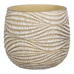 Bloempot Hendrick - D19 X H17cm - Creme