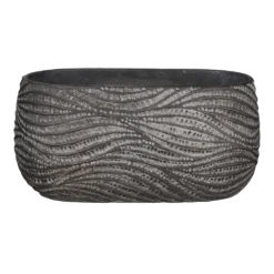 Bloempot Hendrick Ovaal - L24,5 X B14,5 X H11,5 - Bruin