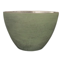 Bloempot Lydia Ovaal - L33 X B16 X H25cm - Shiny Green
