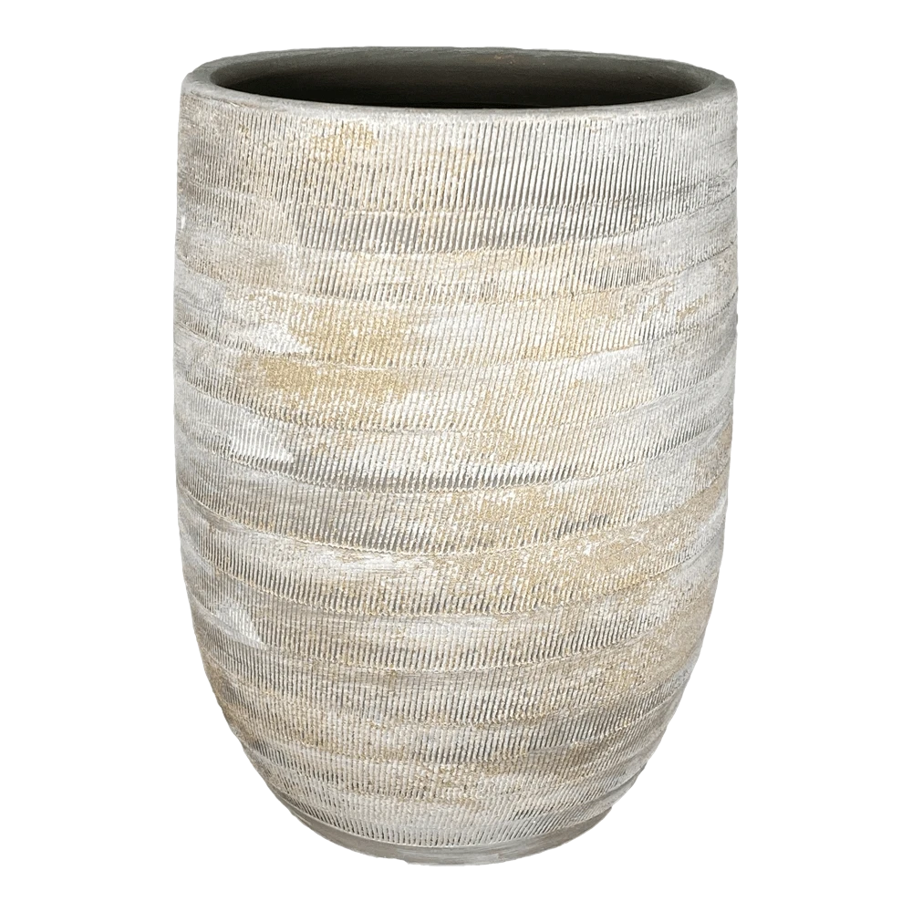 Bloempot Miami Hoog - D23 X H30cm - Grijs 1 Bloempot Miami Hoog - D23 X H30cm - Grijs