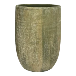 Bloempot Miami Hoog - D26 X H40cm - Groen Cement