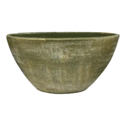 Bloempot Miami Ovaal - L35 X D16 X H19cm - Groen Cement