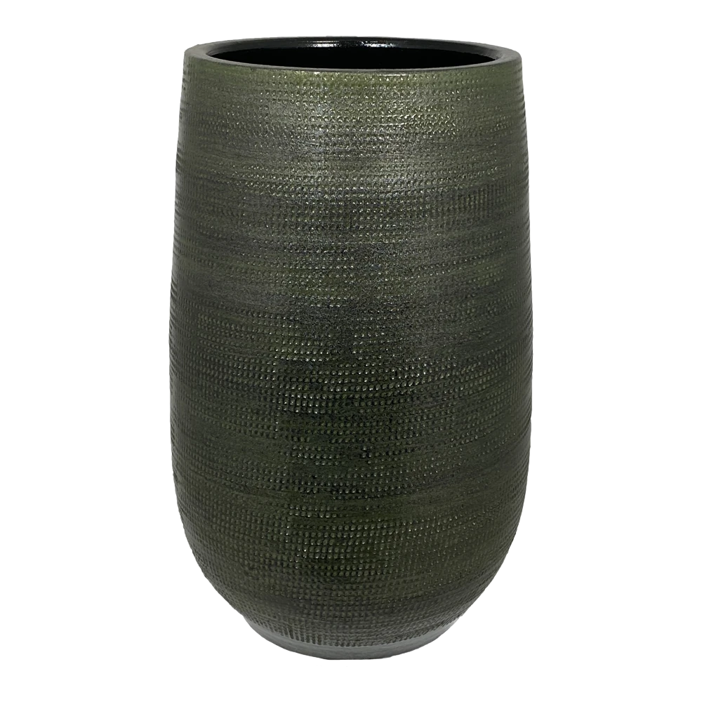 Bloempot Tokio Hoog - D28 X H60cm - Groen 1 Bloempot Tokio Hoog - D28 X H60cm - Groen