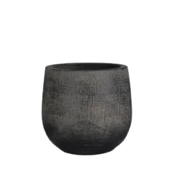 Bloempot Victor - H19 X D21cm - Donker Bruin