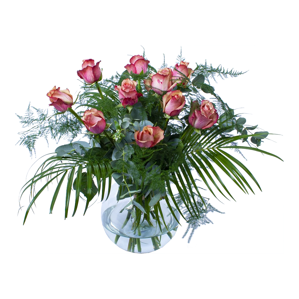 Boeket Rosa Roze Middel 1 Boeket Rosa Roze Middel