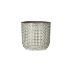 Bloempot Daan - D17 X H16cm - Wit