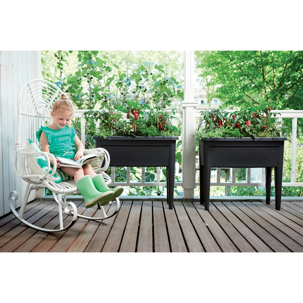 Elho Green Basics Kweektafel XXL 75cm - Living Black 6 Elho Green Basics Kweektafel XXL 75cm - Living Black - Afbeelding 6