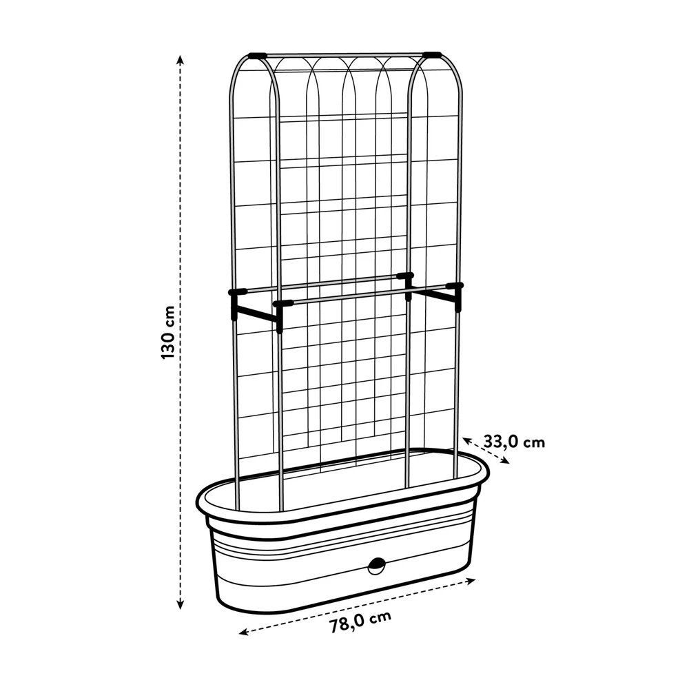 Elho Green Basics Veggie Wall 80cm - Living Black 3 Elho Green Basics Veggie Wall 80cm - Living Black - Afbeelding 3