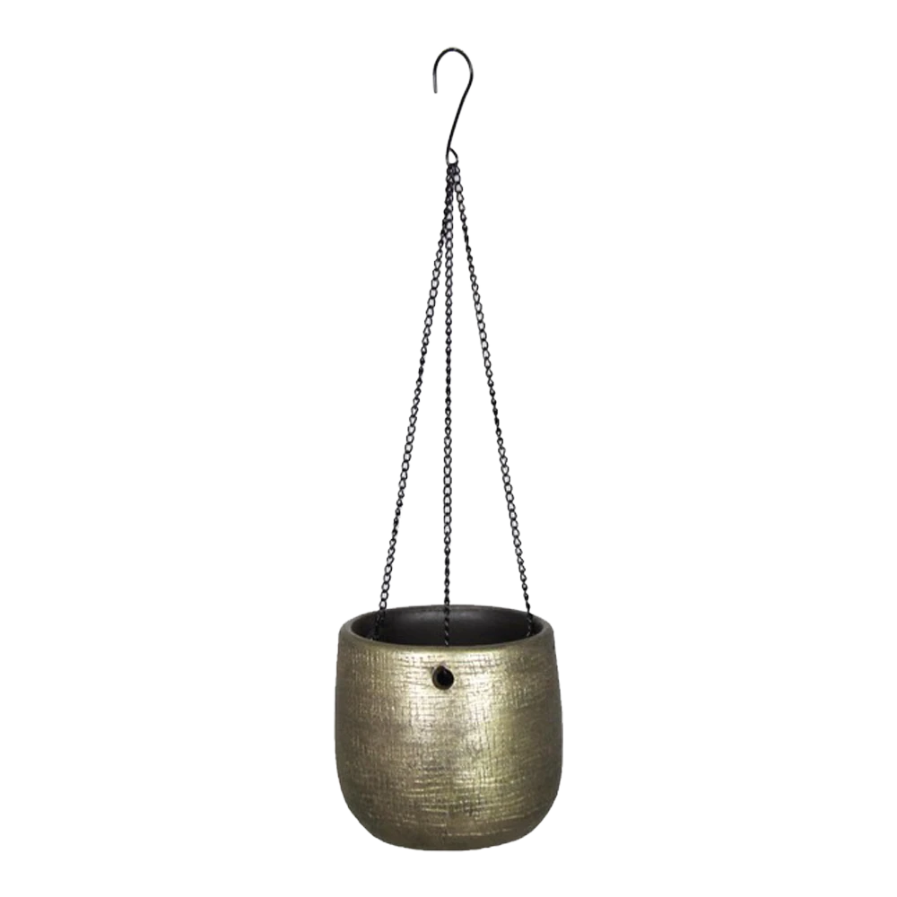 Hangpot Mira - D16 X H14cm - Goud 1 Hangpot Mira - D16 X H14cm - Goud