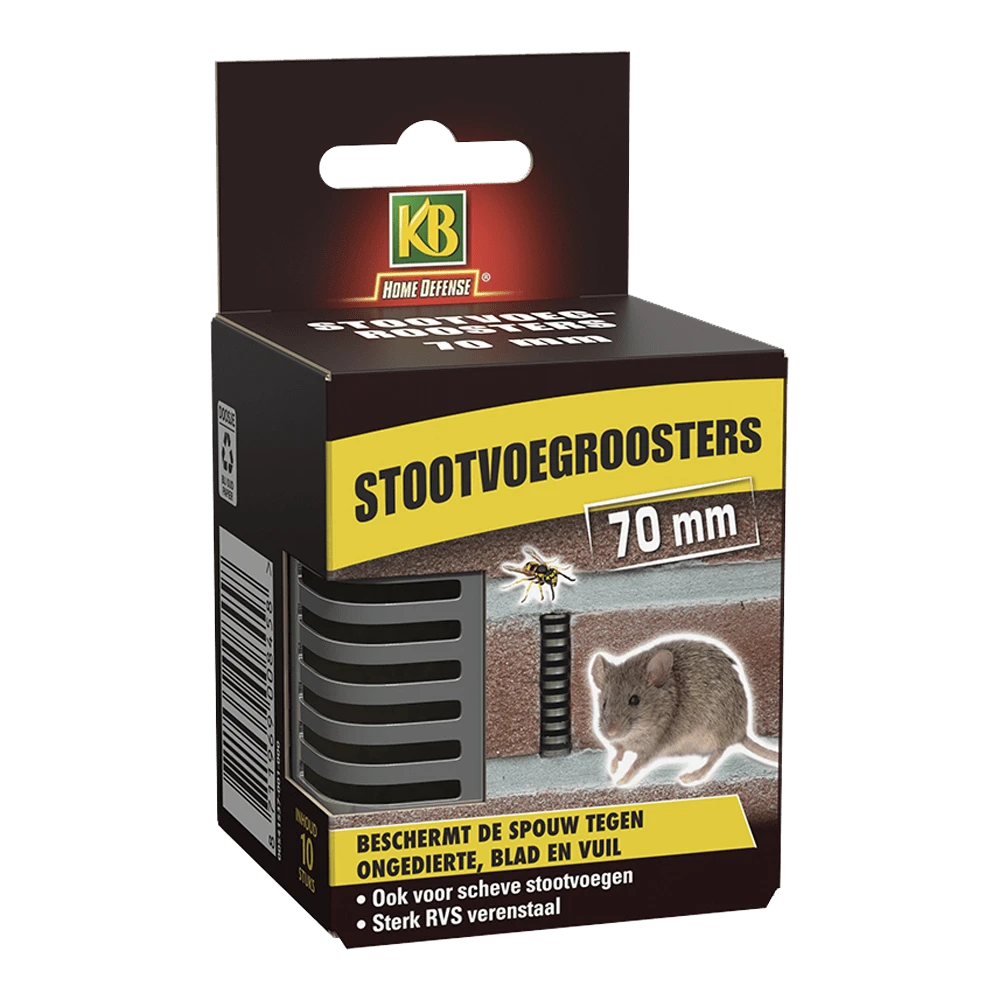 KB Stootvoegrooster RVS 70mm - 10 Stuks - Insecten En Ongedierte 1 KB Stootvoegrooster RVS 70mm - 10 Stuks - Insecten En Ongedierte
