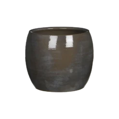 Bloempot Lester - D20 X H18cm - Donkergrijs