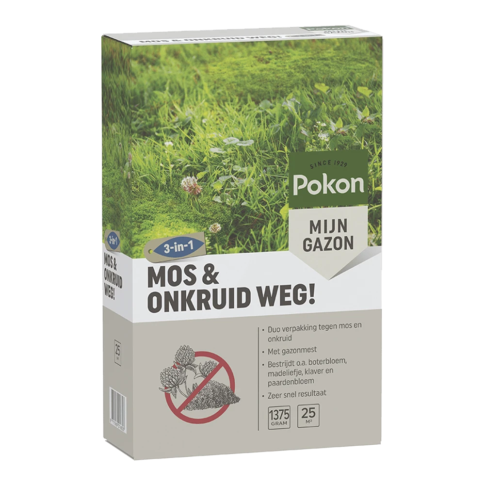 Pokon Mos En Onkruid Weg! 3-in-1 Voor 25mu00b2 - Onkruid En Aanslag