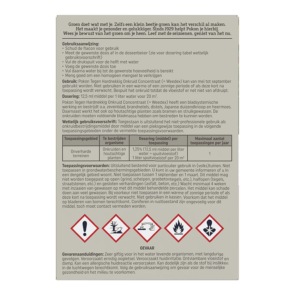 Pokon Tegen Hardnekkig Onkruid Concentraat Weedex 100ml - Onkruid En Aanslag 2 Pokon Tegen Hardnekkig Onkruid Concentraat Weedex 100ml - Onkruid En Aanslag - Afbeelding 2