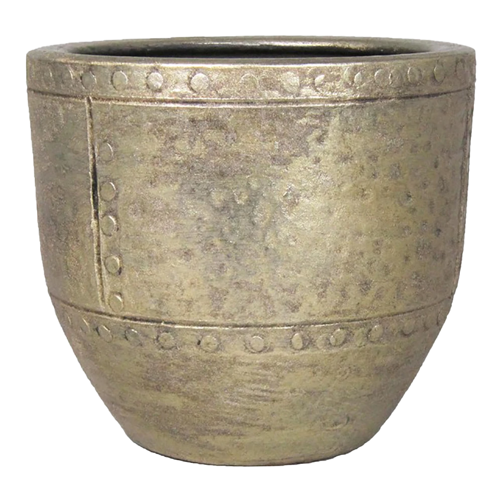 Bloempot Fien - D19 X H17cm - Goud 1 Bloempot Fien - D19 X H17cm - Goud