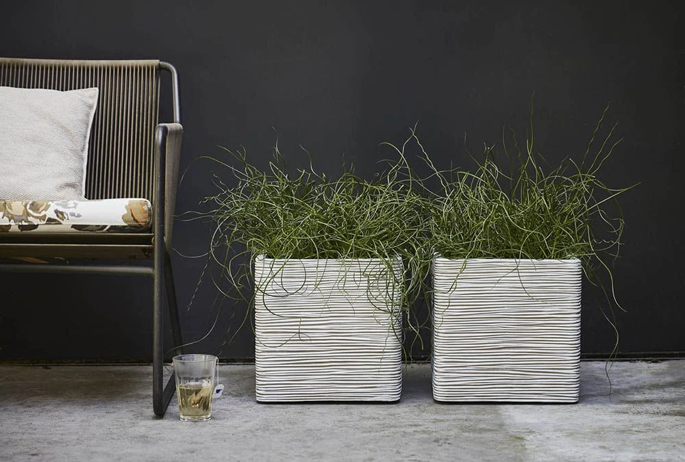 Capi Plantenbak Vierkant Nature Rib NL - L40 X B40 X H40cm - Ivoor 3 Capi Plantenbak Vierkant Nature Rib NL - L40 X B40 X H40cm - Ivoor - Afbeelding 3