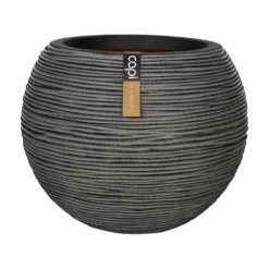 Capi Bloempot Hoog Nature Rib NL - D40 X H32cm - Antraciet