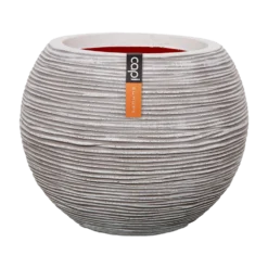 Capi Bloempot Hoog Nature Rib NL - D40 X H32cm - Ivoor