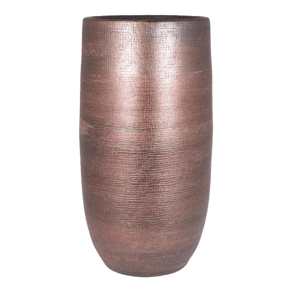 Bloempot Mira Hoog - D29 X H60cm - Koper 1 Bloempot Mira Hoog - D29 X H60cm - Koper
